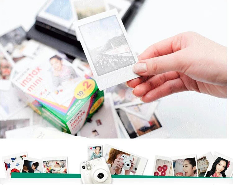 10-100 Sheets Fujifilm Instax Mini 12 Film Camera White Edge Photo Paper For Mini 11 9 8 40 70 90 Instant Camera EVO Instax Film