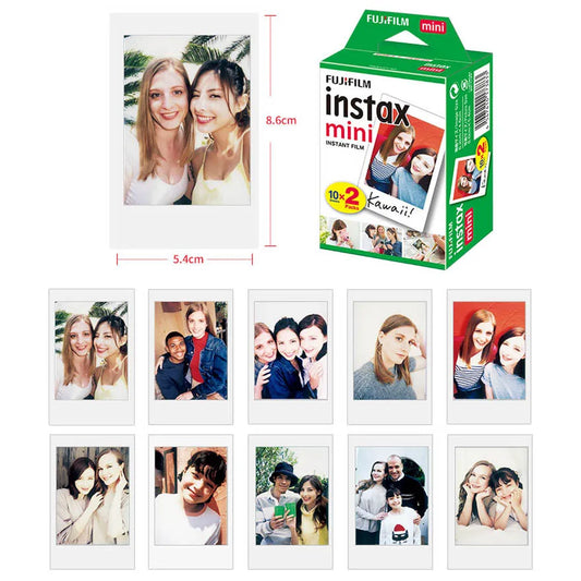 10-100 Sheets Fujifilm Instax Mini 12 Film Camera White Edge Photo Paper For Mini 11 9 8 40 70 90 Instant Camera EVO Instax Film