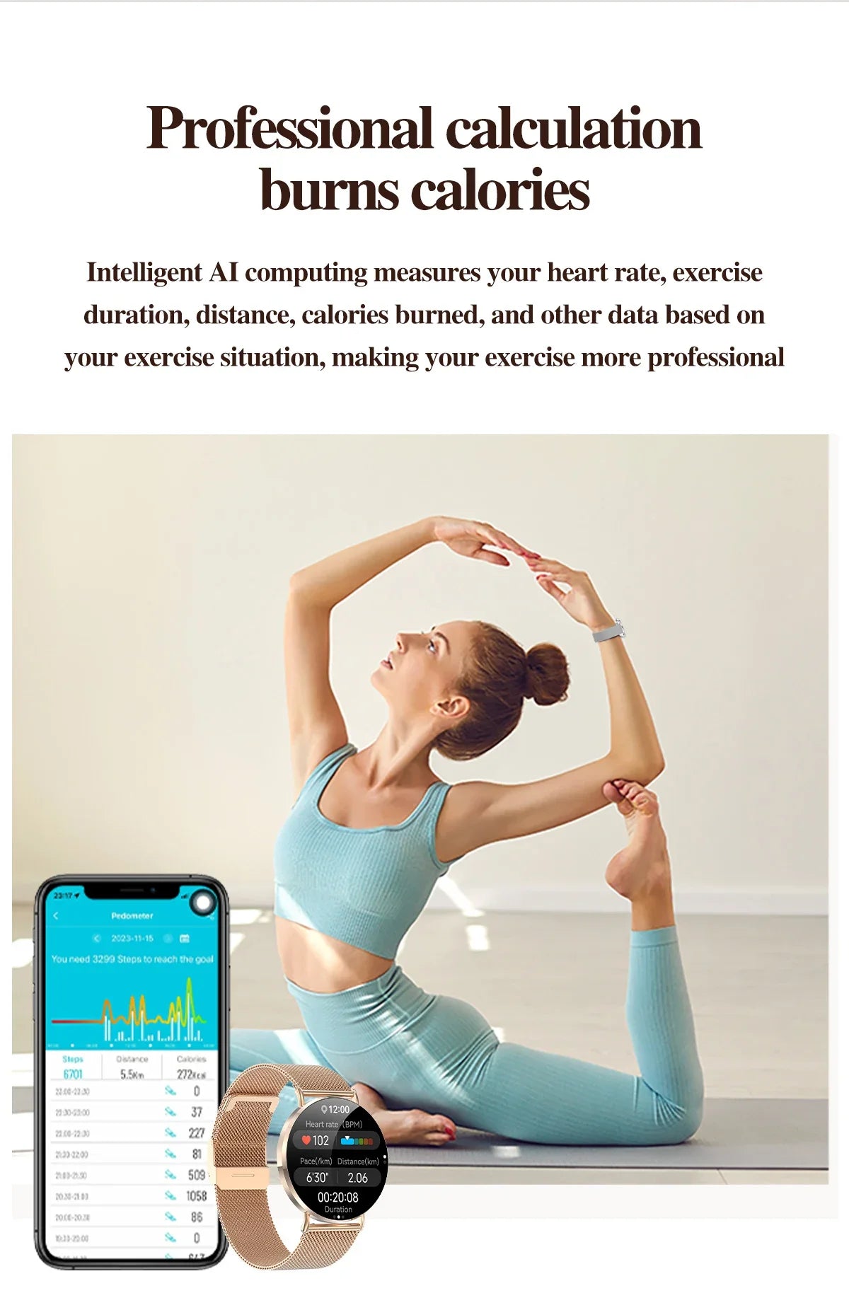 Xiaomi Mijia Smartwatch Women Bluetooth Call 3D Dynamic Dial Electronics Watch Heart Rate Monitor Waterproof Fitness Women Watch