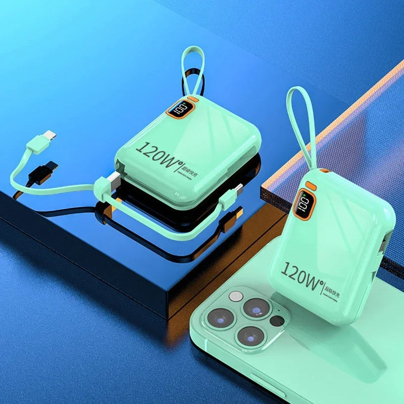 Xiaomi 120W 50000mAh Portable Power Bank High Capacity Cable Two-way Fast Charging Mini Powerbank for iPhone Samsung New