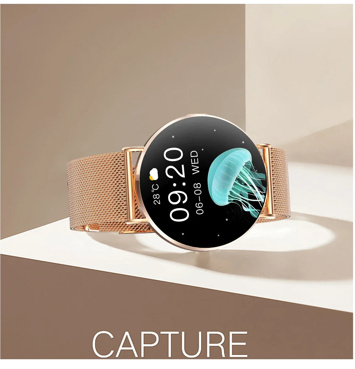 Xiaomi Mijia Smartwatch Women Bluetooth Call 3D Dynamic Dial Electronics Watch Heart Rate Monitor Waterproof Fitness Women Watch