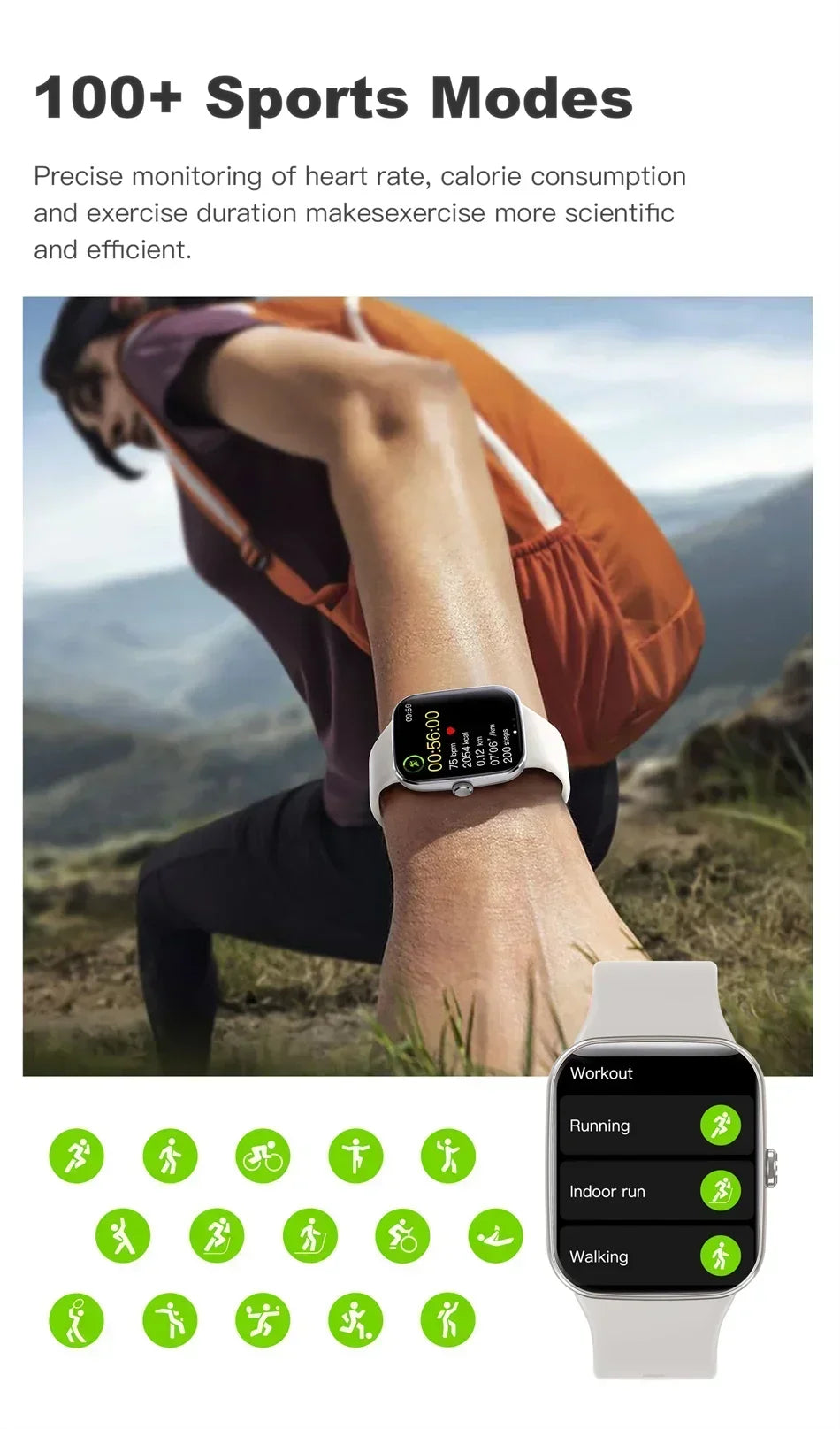 Xiaomi 2025 Waterproof Sport Women Watch Fitness Smartwatch 2025 Men GPS sports band PK Amazfit GTR 4 Bluetooth call Smart Watch