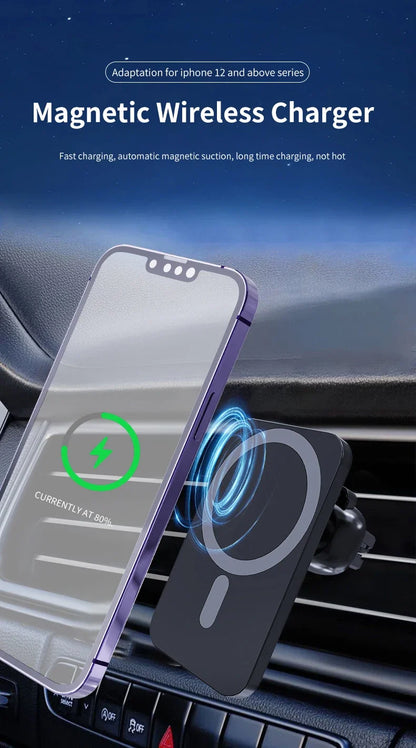 30W Magnetic Car Charger, Magsafe for IPhone 17/16/ 15/14/13/12 Pro Max Mini, Fast Charging Holder Mount AONEZ