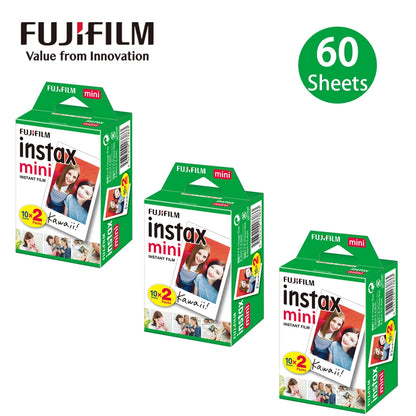 10-100 Sheets Fujifilm Instax Mini 12 Film Camera White Edge Photo Paper For Mini 11 9 8 40 70 90 Instant Camera EVO Instax Film