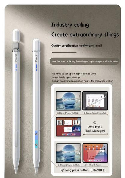 Magnetic Adsorption Pencil Stylus Pen for Apple Pencil iPad 11 2025 Pens Battery Display Palm Rejection for Apple Pencil 2 1