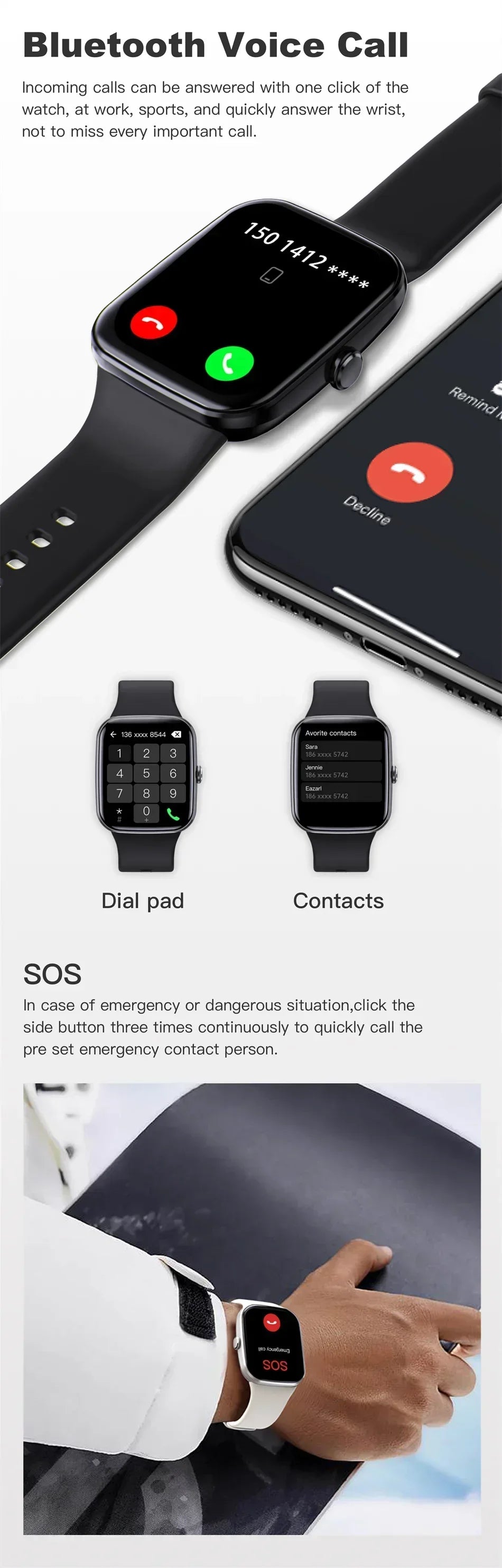 Xiaomi 2025 Waterproof Sport Women Watch Fitness Smartwatch 2025 Men GPS sports band PK Amazfit GTR 4 Bluetooth call Smart Watch