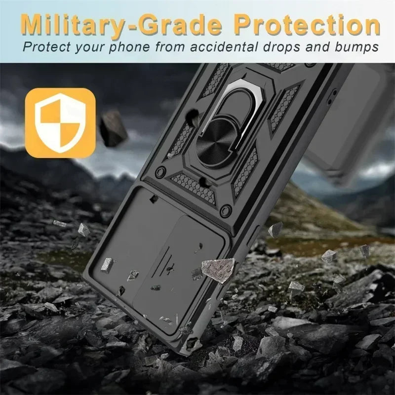 Armor Rotate With Ring Stand Camera Lens Anti-Scratch Case For Samsung Galaxy S24 S23 S22 Ultra S21 S20 Plus FE A54 A34 5G Cover