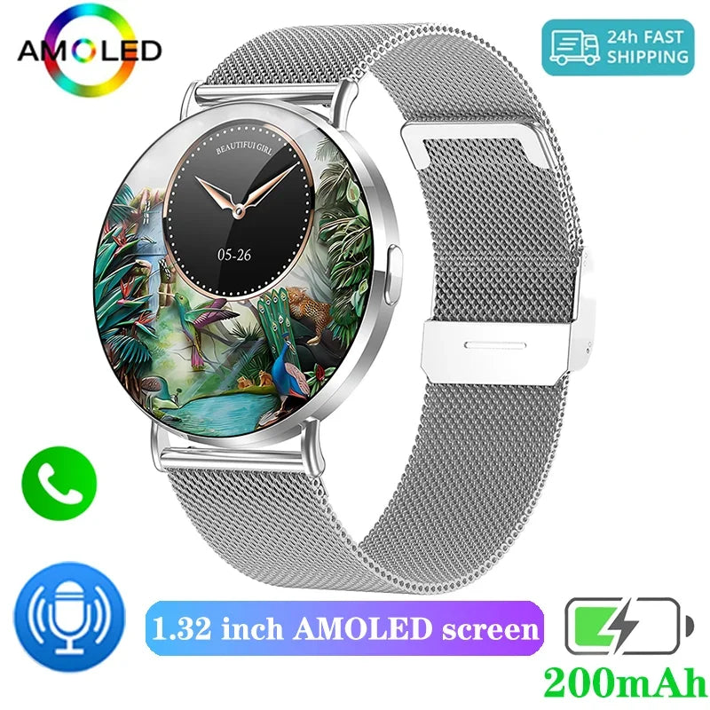 Xiaomi Mijia Smartwatch Women Bluetooth Call 3D Dynamic Dial Electronics Watch Heart Rate Monitor Waterproof Fitness Women Watch
