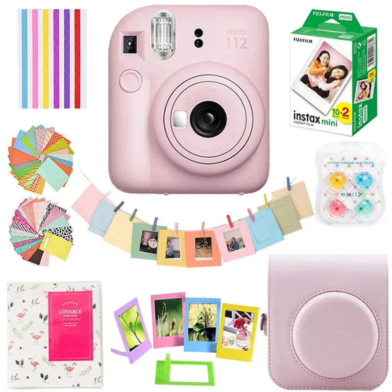 2023 New Fujifilm Instax Mini 12 Instant Camera Blossom Pink / Pastel Blue / Mint Green / Clay White / Lilac Purple 5 Colors