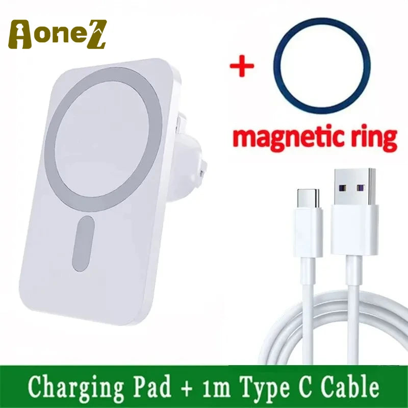 30W Magnetic Car Charger, Magsafe for IPhone 17/16/ 15/14/13/12 Pro Max Mini, Fast Charging Holder Mount AONEZ