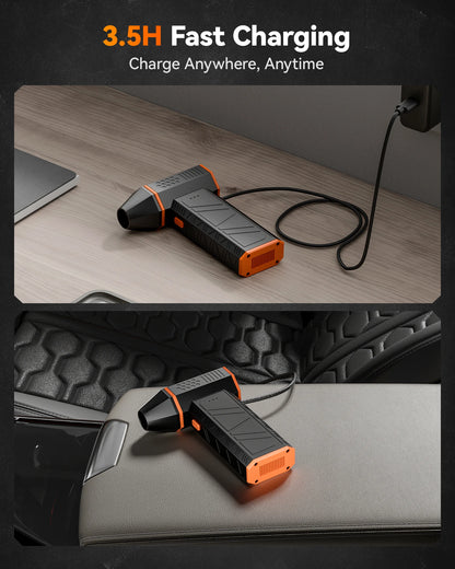 WOLFBOX MF50 Electric Air Duster Air Blower-110000RPM Super Power, Rechargeable 3-Gear Brushless Motor for Car/PC/Home/Outdoor