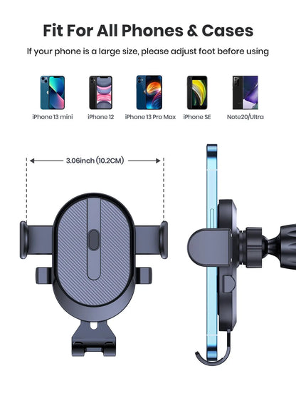 Mobile Phone Holder Air Outlet Gravity Sensor Car Holder Riangle Gravity Frosted Simplicity Solid Metallic Material