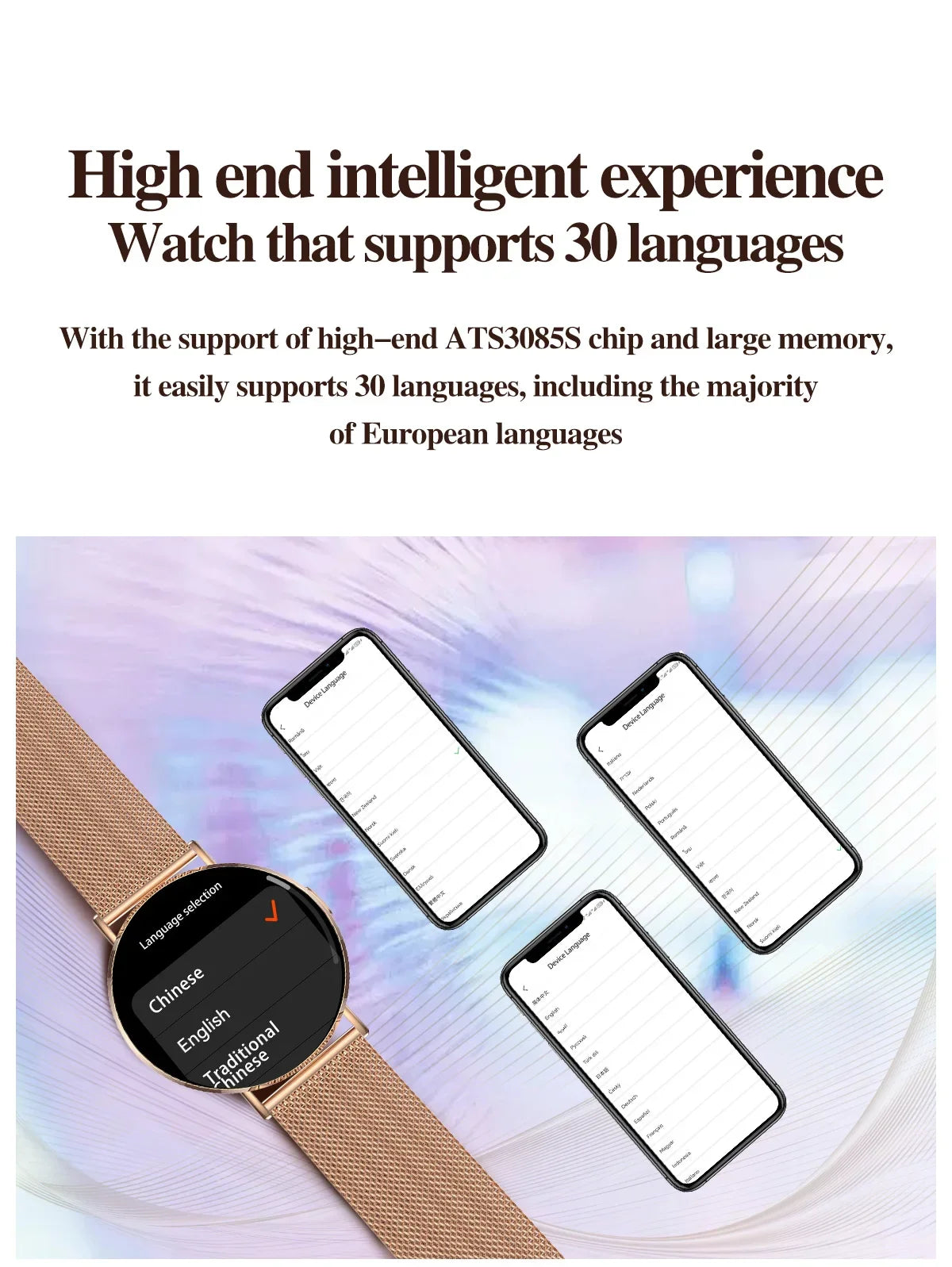Xiaomi Mijia Smartwatch Women Bluetooth Call 3D Dynamic Dial Electronics Watch Heart Rate Monitor Waterproof Fitness Women Watch