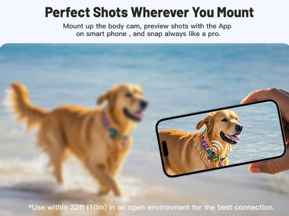 4K 128GB UHD Mini Body Camera Wearable Action Body Cam Thumb Size Hands Free Recording Body Worn Camera, Premium Portable
