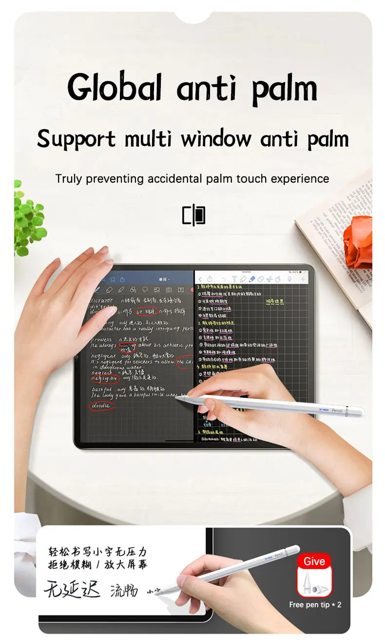 Magnetic Adsorption Pencil Stylus Pen for Apple Pencil iPad 11 2025 Pens Battery Display Palm Rejection for Apple Pencil 2 1
