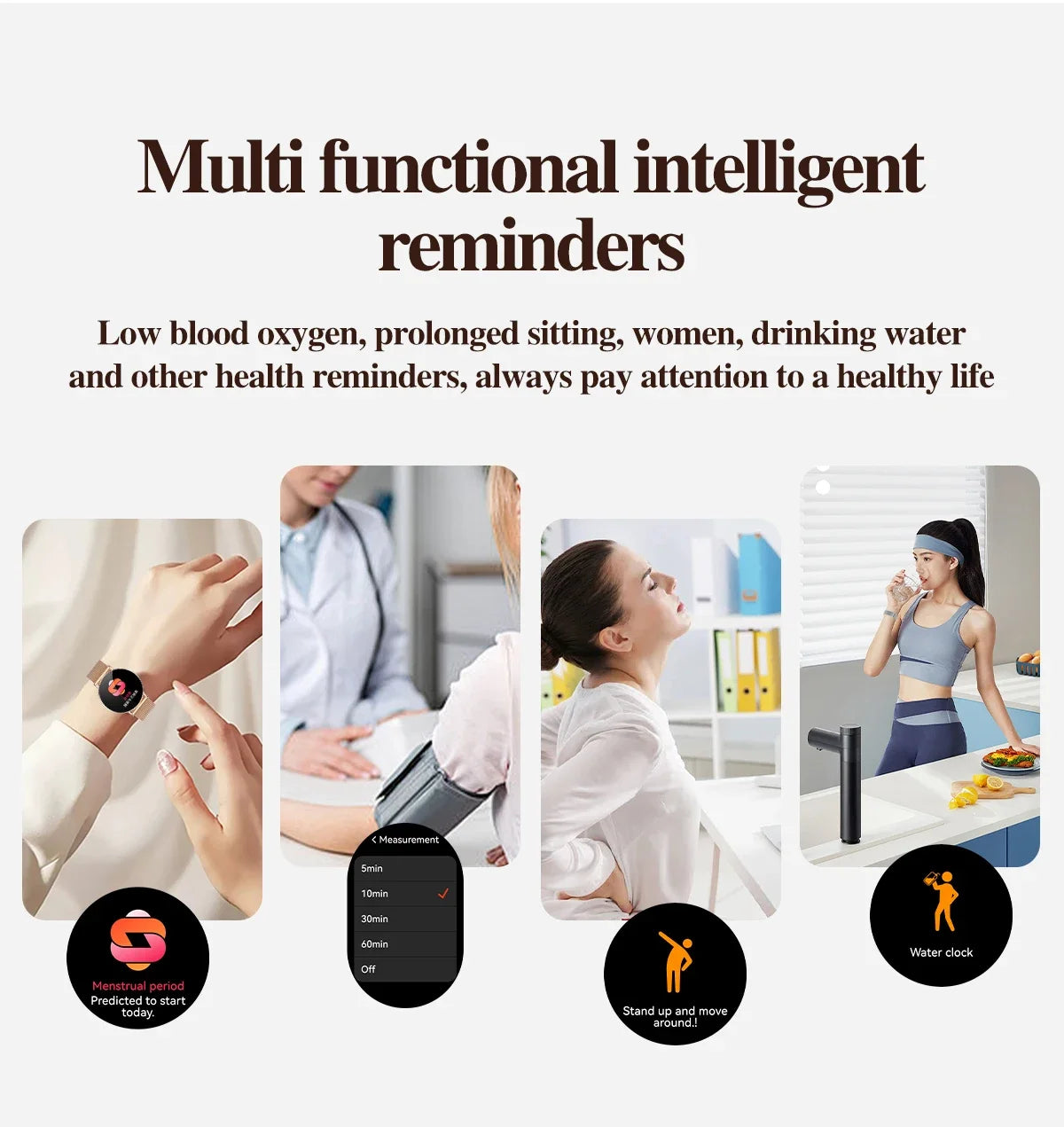 Xiaomi Mijia Smartwatch Women Bluetooth Call 3D Dynamic Dial Electronics Watch Heart Rate Monitor Waterproof Fitness Women Watch