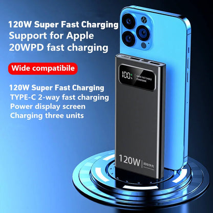 Xiaomi 120W 500000mAh Power Bank Large Capacity Super Fast Charging Digital Display External Battery for iPhone Huawei Samsung