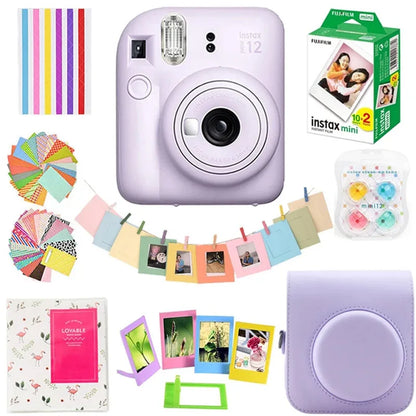 2023 New Fujifilm Instax Mini 12 Instant Camera Blossom Pink / Pastel Blue / Mint Green / Clay White / Lilac Purple 5 Colors