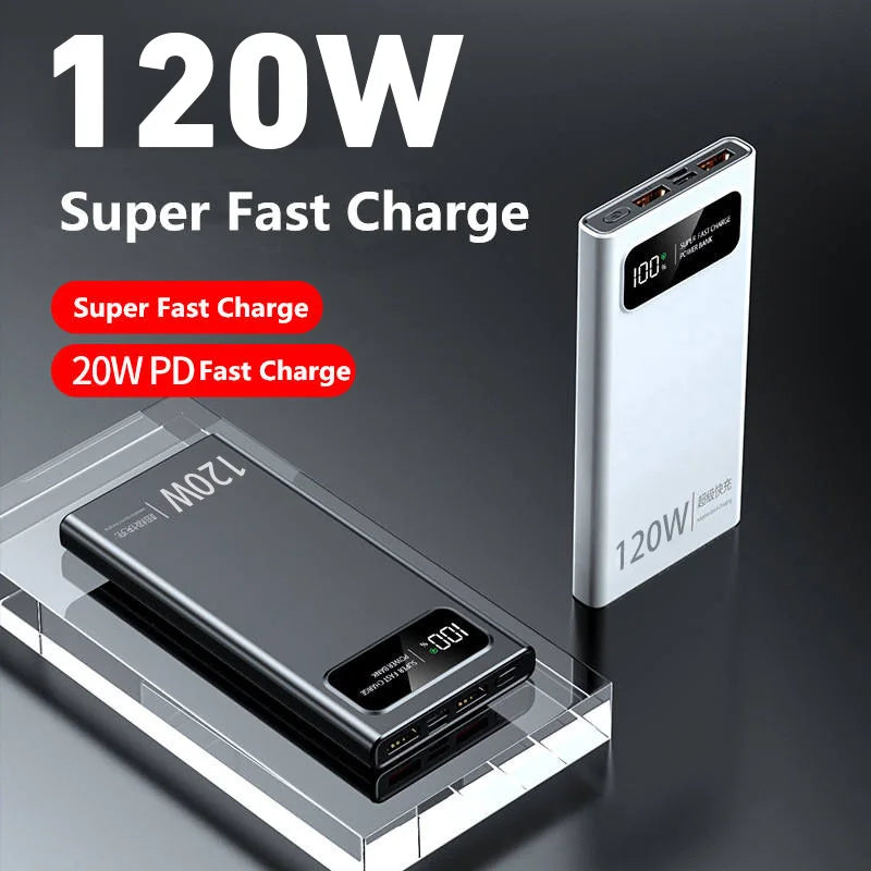 Xiaomi 120W 500000mAh Power Bank Large Capacity Super Fast Charging Digital Display External Battery for iPhone Huawei Samsung
