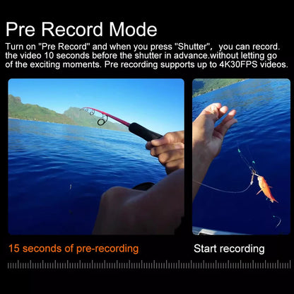 Ourlife 5K30FPS Action Camera 2.0'' Touch LCD 170° DVR 30M Waterproof Remote Control 5X Zoom Helmet WiFi 4K60FPS Sport Camera