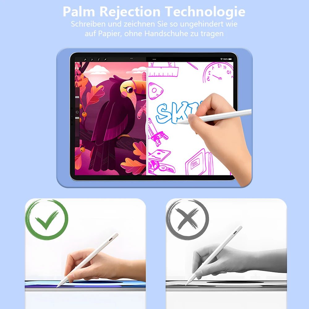 Pen For Apple Pencil with LED Power Indicators Palm Rejection Touch Pencil for 2022 2021 2020 2019 2018 iPad pencil