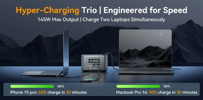 AFERIY Nano100 Portable Power Station, 100W 99.2Wh, Telescopic Type-C Cable, 1.5h Full Charge, 3000+ Cycles LiFePO₄ Battery