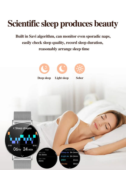 Xiaomi Mijia Smartwatch Women Bluetooth Call 3D Dynamic Dial Electronics Watch Heart Rate Monitor Waterproof Fitness Women Watch