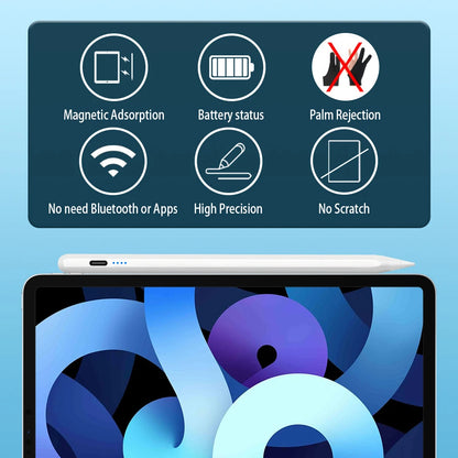 Pen For Apple Pencil with LED Power Indicators Palm Rejection Touch Pencil for 2022 2021 2020 2019 2018 iPad pencil