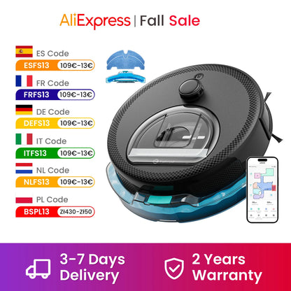 Lefant M330 Pro Robot Vacuum and Mop combo, 5000Pa,dTOF LiDAR Navigation, Alexa/Google/WiFi,Ideal for Pet Hair