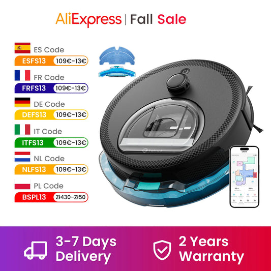 Lefant M330 Pro Robot Vacuum and Mop combo, 5000Pa,dTOF LiDAR Navigation, Alexa/Google/WiFi,Ideal for Pet Hair