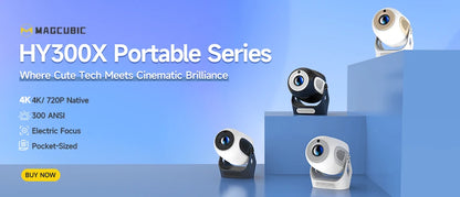 Magcubic Projector HY300 Pro 4K Android 11 Dual Wifi6 290ANSI Allwinner H713 BT5.0 1080P 1280*720P Home Cinema Outdoor Projetor