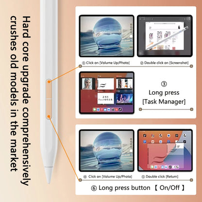 Magnetic Adsorption Pencil Stylus Pen for Apple Pencil iPad 11 2025 Pens Battery Display Palm Rejection for Apple Pencil 2 1