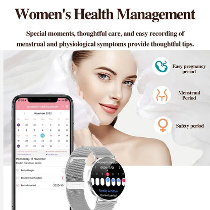 Xiaomi Mijia Smartwatch Women Bluetooth Call 3D Dynamic Dial Electronics Watch Heart Rate Monitor Waterproof Fitness Women Watch