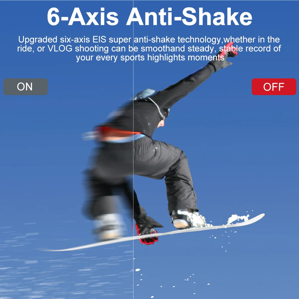 Ourlife 5K30FPS Action Camera 2.0'' Touch LCD 170° DVR 30M Waterproof Remote Control 5X Zoom Helmet WiFi 4K60FPS Sport Camera