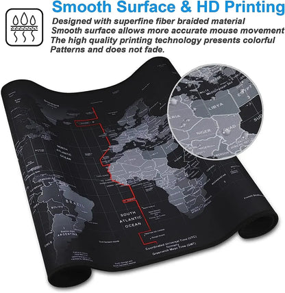 Large Gaming Mouse pad Computer Gamer Desk Mouse Mat Anti-slip Natural Rubber Stitched Edge large mouse Pad for Desktop Office