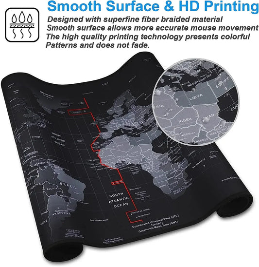 Large Gaming Mouse pad Computer Gamer Desk Mouse Mat Anti-slip Natural Rubber Stitched Edge large mouse Pad for Desktop Office