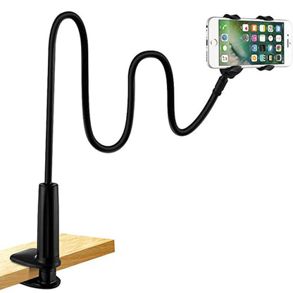 Lazy Phone Holder Flexible Gooseneck Mount Clamp Stand for iPhone Anroid Cellphone Bed Desk Phone Holder 360° Mobile Phone Clip