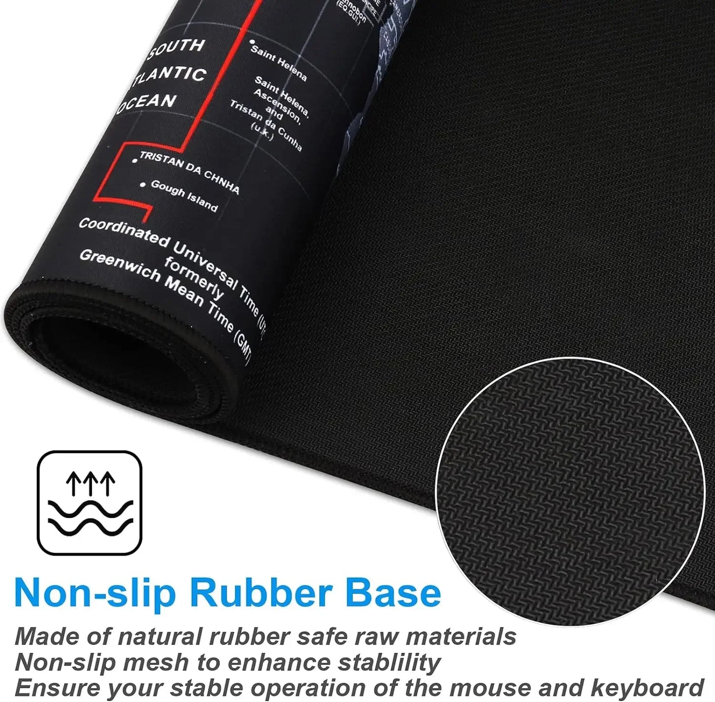 Large Gaming Mouse pad Computer Gamer Desk Mouse Mat Anti-slip Natural Rubber Stitched Edge large mouse Pad for Desktop Office