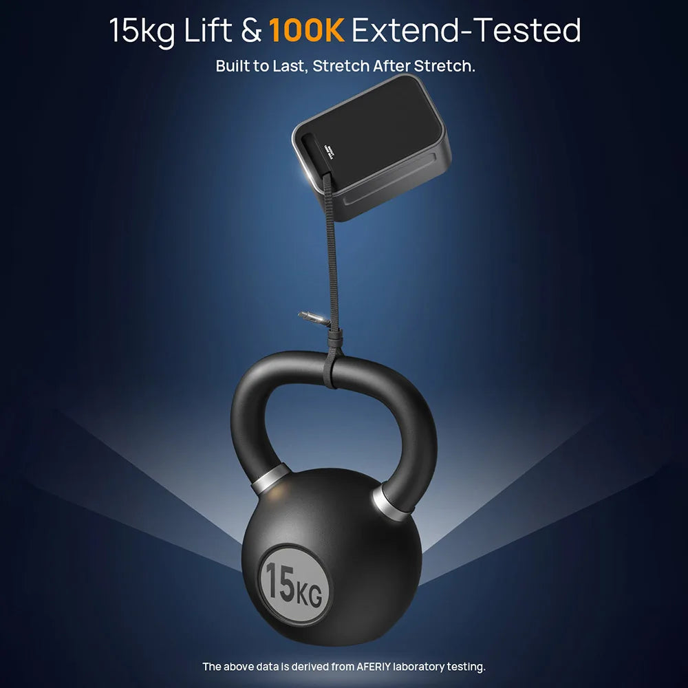 AFERIY Nano100 Portable Power Station, 100W 99.2Wh, Telescopic Type-C Cable, 1.5h Full Charge, 3000+ Cycles LiFePO₄ Battery