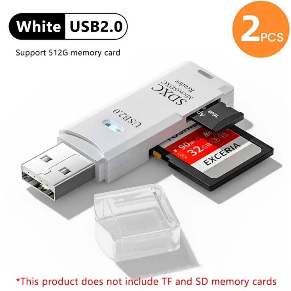 2-in-1 Multi Functional  USB 3.0 Card ReaderMicro SD TFMemoryCardReaderUSBFlashDrive CardreaderAdapter For PCLaptops Accessories