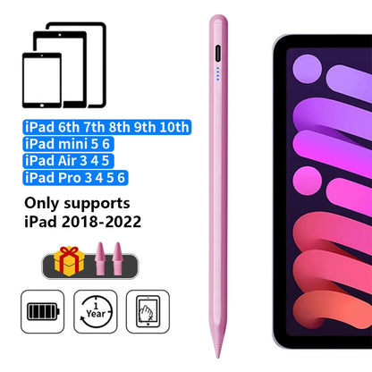 Pen For Apple Pencil with LED Power Indicators Palm Rejection Touch Pencil for 2022 2021 2020 2019 2018 iPad pencil