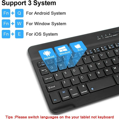 Bluetooth Keyboard for iPad 10th Generation iPad Pro 13 12 11 10 9 8 7 Inch iPad Air 13 11th iPad Mini Samsung Xiaomi Tablets