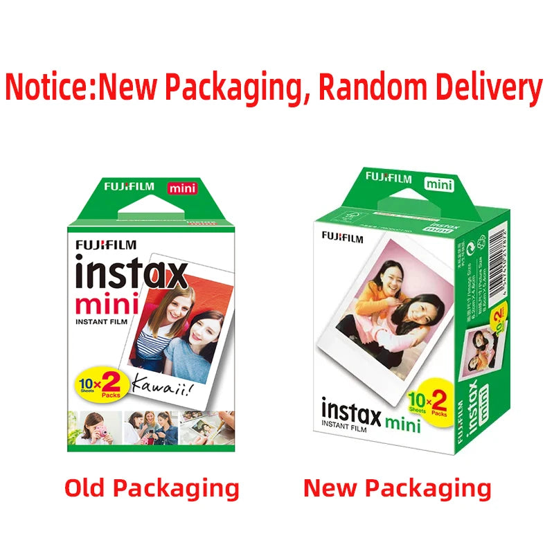 10-100 Sheets Fujifilm Instax Mini 12 Film Camera White Edge Photo Paper For Mini 11 9 8 40 70 90 Instant Camera EVO Instax Film