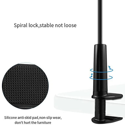 Lazy Phone Holder Flexible Gooseneck Mount Clamp Stand for iPhone Anroid Cellphone Bed Desk Phone Holder 360° Mobile Phone Clip