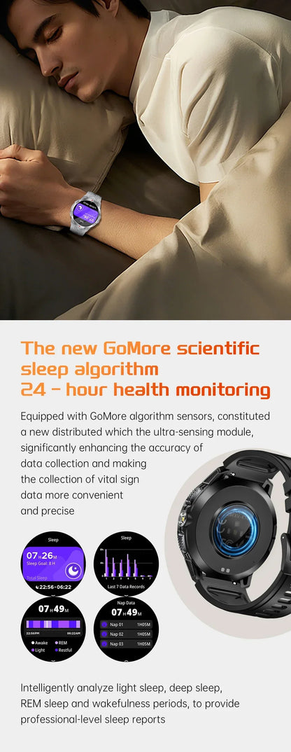 Xiaomi 1100mAh Military Outdoor Smart Watch Men 1.7-inch Display Compass Sports Watch IP68 Waterproof Bluetooth Call Smartwatch