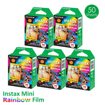 10-100 Sheets Fujifilm Instax Mini 12 Film Camera White Edge Photo Paper For Mini 11 9 8 40 70 90 Instant Camera EVO Instax Film