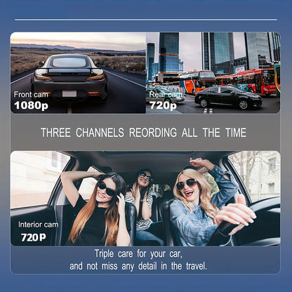 WIFI APP Control Car Dvr 2/3 Channel 1080P Dash Cam for Cars Front optional Rear View Recorder Video Car Camera Car Assecories