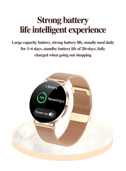 Xiaomi Mijia Smartwatch Women Bluetooth Call 3D Dynamic Dial Electronics Watch Heart Rate Monitor Waterproof Fitness Women Watch