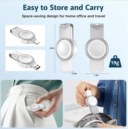 Watch Wireless Charger For Galaxy Watch 7 Charger Type-a Type-c Fast Charging Dock Station For Galaxy Watch7/6/5/4/3/Active 2