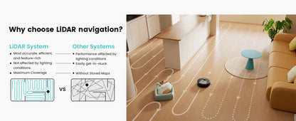 Lefant M330 Pro Robot Vacuum and Mop combo, 5000Pa,dTOF LiDAR Navigation, Alexa/Google/WiFi,Ideal for Pet Hair